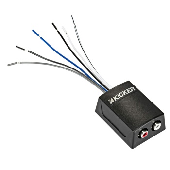 KICKER 46KISLOC2 Speaker Wire-to-RCA Line-Out Converter w/LOC+12v Turn on Lead