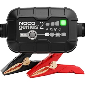 NOCO GENIUS2, 2A Car Battery Charger, 6V and 12V Automotive Battery Charger